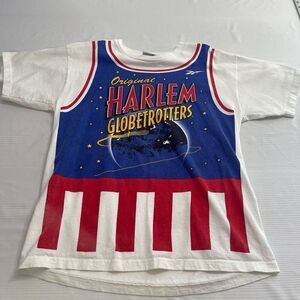 Reebok VTG Harlem Globetrotters Single Stitch T-Shirt Size XL